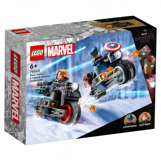 LEGO Marvel - Black Widows & Captain Americas motorcyklar i gruppen LEKSAKER / LEGO / LEGO Marvel hos Spelexperten (76260)