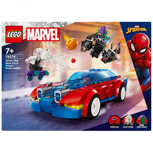 LEGO Marvel - Spider-Mans racerbil & Venom Green Goblin i gruppen LEKSAKER / LEGO / LEGO Marvel hos Spelexperten (76279)