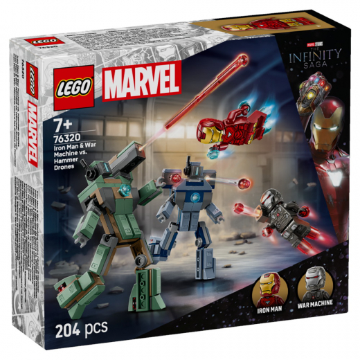 LEGO Marvel - Iron Man & War Machine mot Hammer Drones i gruppen LEKSAKER / LEGO / LEGO Marvel hos Spelexperten (76320)