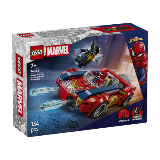 LEGO Marvel - Spider-Mans Bil Mot Venomifierad Wolverine i gruppen LEKSAKER / LEGO / LEGO Marvel hos Spelexperten (76336)