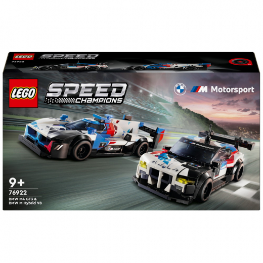 LEGO Speed Champions - BMW M4 GT3 och BMW M Hybrid V8 racerbilar i gruppen LEKSAKER / LEGO / LEGO Speed Champions hos Spelexperten (76922)