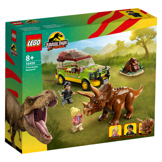 LEGO Jurassic World - Triceratopsforskning i gruppen LEKSAKER / LEGO / LEGO Jurassic World hos Spelexperten (76959)
