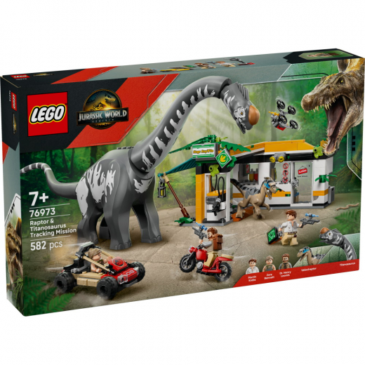 LEGO Jurassic World - Spårningsuppdrag med raptor och titanosaurus i gruppen LEKSAKER / LEGO / LEGO Jurassic World hos Spelexperten (76973)