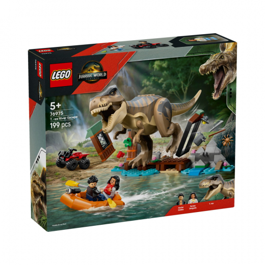 LEGO Jurassic World - Flodflykt med T. rex i gruppen LEKSAKER / LEGO / LEGO Jurassic World hos Spelexperten (76975)