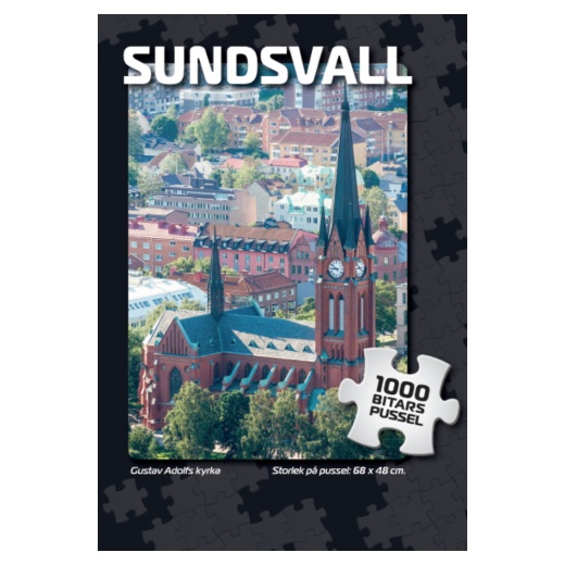 Svenska Pussel: Sundsvall Gustav Adolfs kyrka 1000 Bitar i gruppen PUSSEL hos Spelexperten (7880)