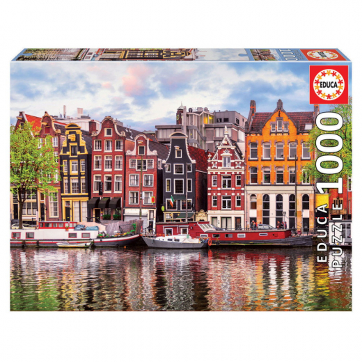 Educa Pussel: Dancing houses, Amsterdam 1000 Bitar i gruppen PUSSEL / 1000 bitar hos Spelexperten (80-18458)