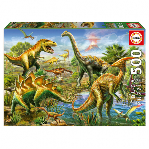 Educa Pussel: Jurassic Playground 500 Bitar i gruppen PUSSEL / < 750 bitar hos Spelexperten (80-19903)