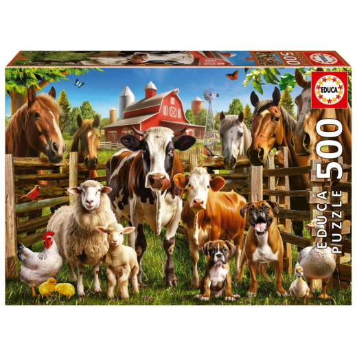 Educa Pussel: Farmyard Buddies 500 Bitar i gruppen PUSSEL / < 750 bitar hos Spelexperten (80-19905)