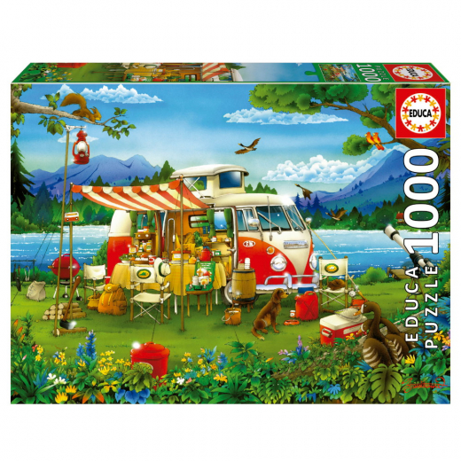Educa Pussel: Camping Holiday 1000 Bitar i gruppen  hos Spelexperten (80-19922)