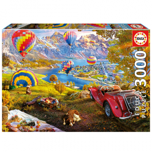 Educa Pussel: Hot Air Baloon Valley 3000 Bitar i gruppen  hos Spelexperten (80-19947)