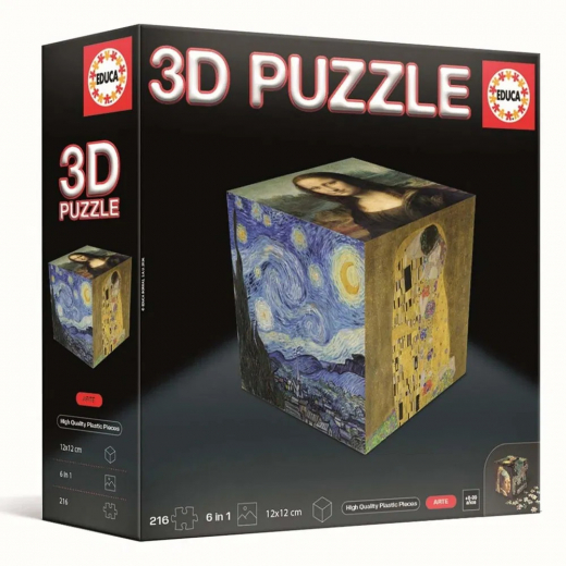 Educa 3D Kub Pussel Konst 216 Bitar i gruppen PUSSEL / 3D pussel hos Spelexperten (80-20123)