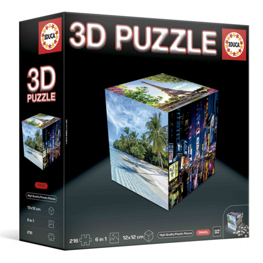 Educa 3D Kub Pussel Resa 216 Bitar i gruppen PUSSEL / 3D pussel hos Spelexperten (80-20124)