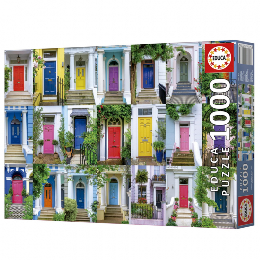 Educa pussel: Doors of Notting Hill 1000 Bitar i gruppen PUSSEL / 1000 bitar hos Spelexperten (80-20177)