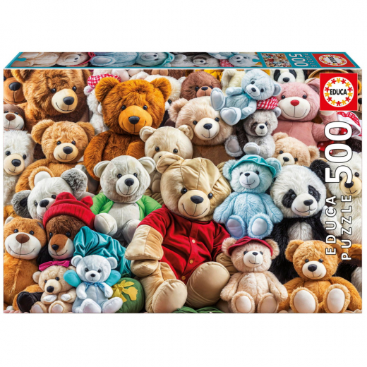 Educa pussel: Teddy Bears 500 Bitar i gruppen PUSSEL / < 750 bitar hos Spelexperten (80-20242)