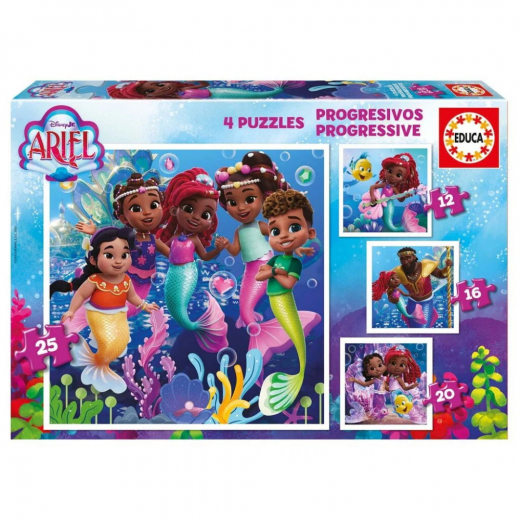 Educa Progressiva Pussel: Disney Ariel 12-25 Bitar i gruppen PUSSEL / < 750 bitar hos Spelexperten (80-20342)