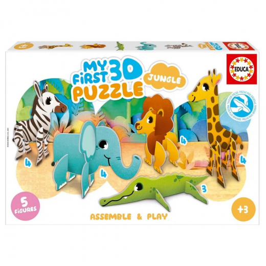 Educa My First 3D Puzzle - Jungle 19 Bitar i gruppen PUSSEL / Barnpussel hos Spelexperten (80-20432)