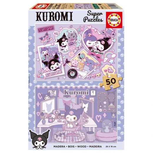 Educa Pussel: Kuromi 2 x 50 Bitar i gruppen PUSSEL / Barnpussel hos Spelexperten (80-20508)