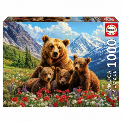 Educa Pussel: Grizzly bears in Canada 1000 Bitar i gruppen PUSSEL / 1000 bitar hos Spelexperten (80-20553)