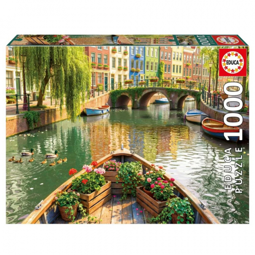 Educa Pussel: Amsterdam boat ride 1000 Bitar i gruppen PUSSEL / 1000 bitar hos Spelexperten (80-20563)