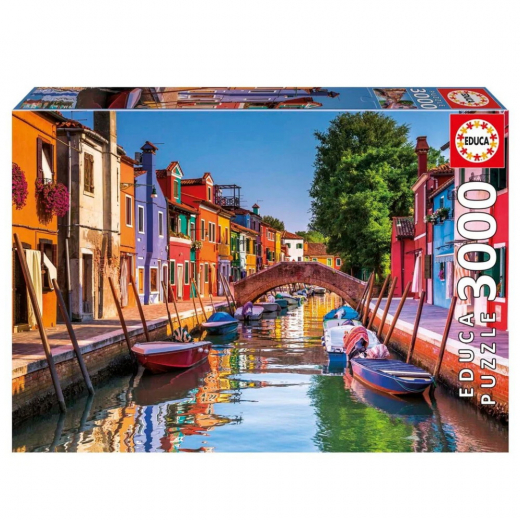 Educa Pussel: Burano, Italy 3000 Bitar i gruppen PUSSEL / 2000 bitar > hos Spelexperten (80-20577)