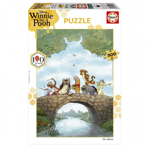 Educa Pussel: Winnie The Pooh 100 Years 500 Bitar i gruppen PUSSEL / < 750 bitar hos Spelexperten (80-20596)