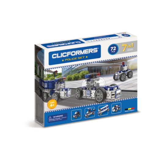 Clicformers - Police Set - 72 delar i gruppen LEKSAKER / Byggklossar / Clics hos Spelexperten (802002)