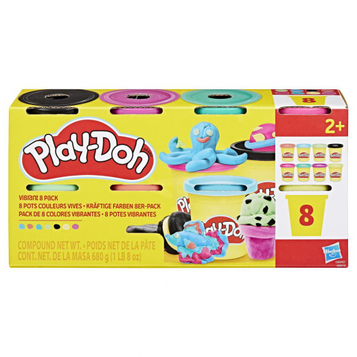 Play-Doh Vibrant 8-Pack i gruppen LEKSAKER / Play-Doh hos Spelexperten (802638)