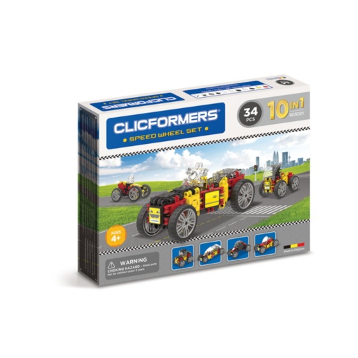 Clicformers - Speed Wheel Set - 34 delar i gruppen LEKSAKER / Byggklossar / Clics hos Spelexperten (803001)