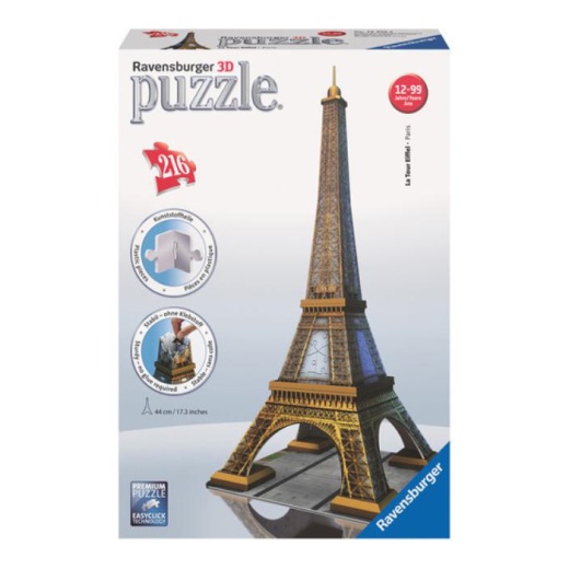 Ravensburger 3D Pussel: Eiffeltornet 216 Bitar i gruppen PUSSEL / Ravensburger hos Spelexperten (8125562)
