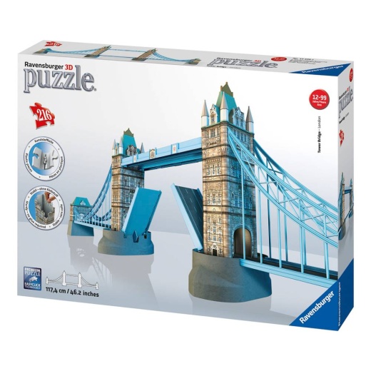 Tower Bridge pusselbyggnad 3D - 216 bitar i gruppen  hos Spelexperten (8125593)