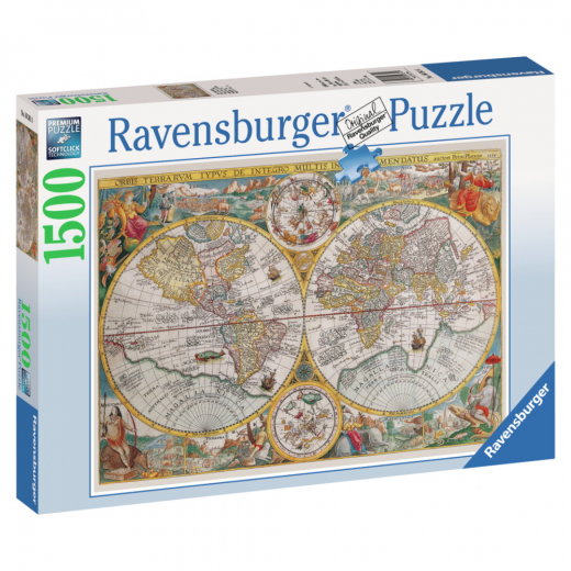 Ravensburger Pussel: Historisk Världskarta 1500 Bitar i gruppen PUSSEL / 1500 bitar hos Spelexperten (8163816)