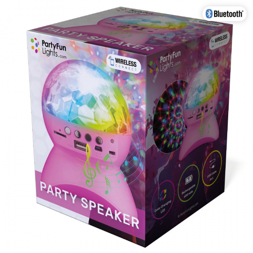 PFL Party Speaker with Light Effects Pink i gruppen LEKSAKER / Roliga prylar / Ljud & ljus hos Spelexperten (86478)