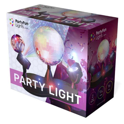 PFL Party Light with Rotating Mirror Ball i gruppen LEKSAKER / Roliga prylar / Ljud & ljus hos Spelexperten (86521)