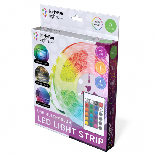 PFL LED Light Strip Multi-Color 5m i gruppen LEKSAKER / Roliga prylar / Ljud & ljus hos Spelexperten (86809)
