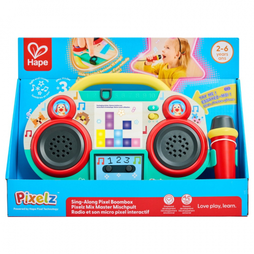 Hape Pixelz Boom Box Musikleksak i gruppen LEKSAKER / Barn & baby / Skallror & speldosor hos Spelexperten (87-0703)