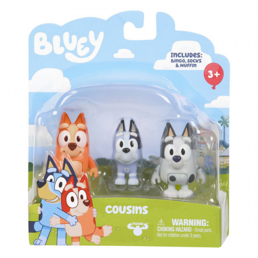 Bluey 2 pack figurer, Kusiner i gruppen LEKSAKER / Figurer och lekset / Bluey hos Spelexperten (90076-4)