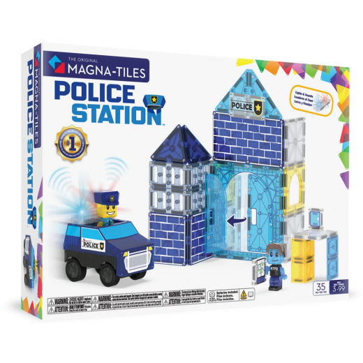 Magna-Tiles Polisstation 35 delar i gruppen LEKSAKER / Byggklossar / Magna-Tiles hos Spelexperten (90352)