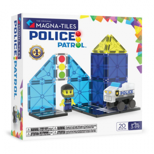 Magna-Tiles Polispatrull 20 delar  i gruppen LEKSAKER / Byggklossar / Magna-Tiles hos Spelexperten (90353)