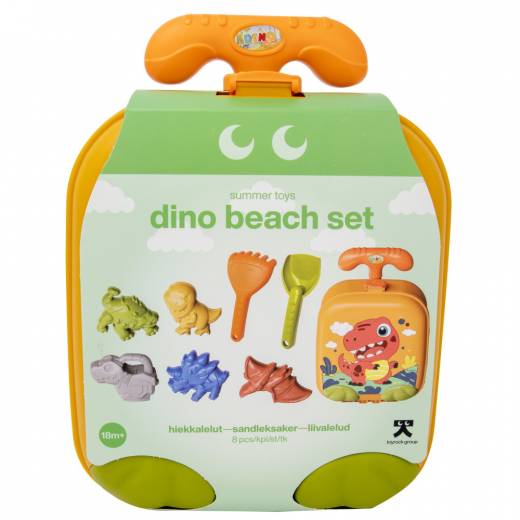 Dino Strandset 8 delar  i gruppen LEKSAKER / Utomhuslek hos Spelexperten (90626000)