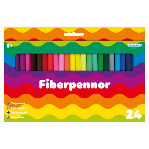 Kärnan Fiberpennor 24-Pack i gruppen LEKSAKER / Skapa & måla hos Spelexperten (910398)