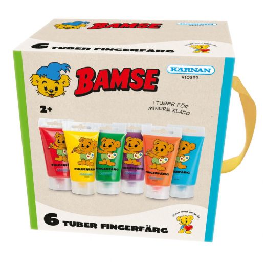Bamse - 6 Tuber Fingerfärg i gruppen LEKSAKER / Skapa & måla hos Spelexperten (910399)