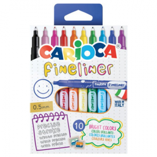 Carioca Fineliner 10-pack i gruppen LEKSAKER / Skapa & måla / Skriva och Rita / Pennor & Kritor hos Spelexperten (950136)