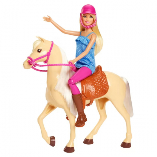 Barbie Docka med Häst i gruppen LEKSAKER / Barbie / Barbie Fordon hos Spelexperten (960-0203)