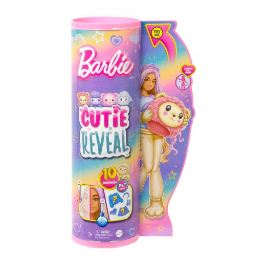 Barbie Cutie Reveal Barbie Cozy Lion Tee i gruppen LEKSAKER / Barbie hos Spelexperten (960-2360)