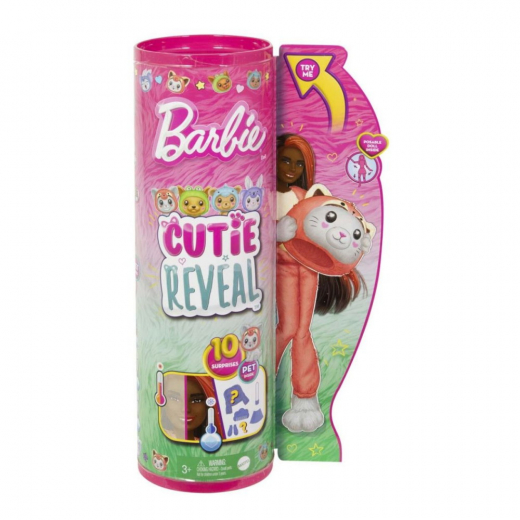 Barbie Cutie Reveal Costume Kitty Red Panda i gruppen LEKSAKER / Barbie hos Spelexperten (960-2426)