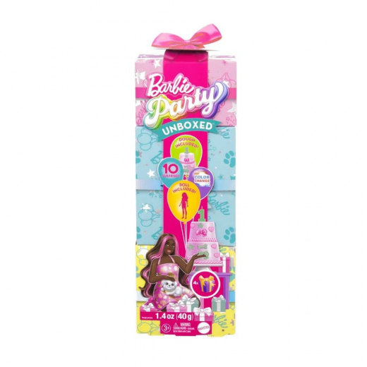 Barbie - Party Unboxed Mörk brunett docka i gruppen LEKSAKER / Barbie hos Spelexperten (960-2524)
