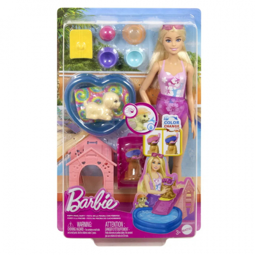 Barbie - Puppy Pool Party i gruppen LEKSAKER / Barbie hos Spelexperten (960-2553)