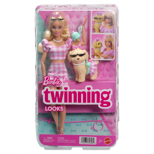 Barbie Twinning Looks - Hund och matchande rosa kläder i gruppen LEKSAKER / Barbie hos Spelexperten (960-2563)