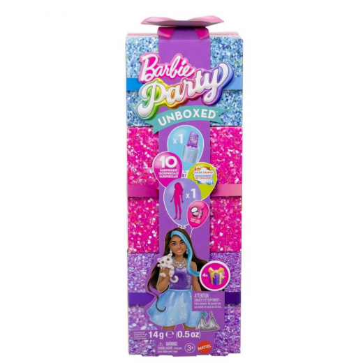 Barbie - Party Unboxed Purple Petite i gruppen LEKSAKER / Barbie hos Spelexperten (960-2580)