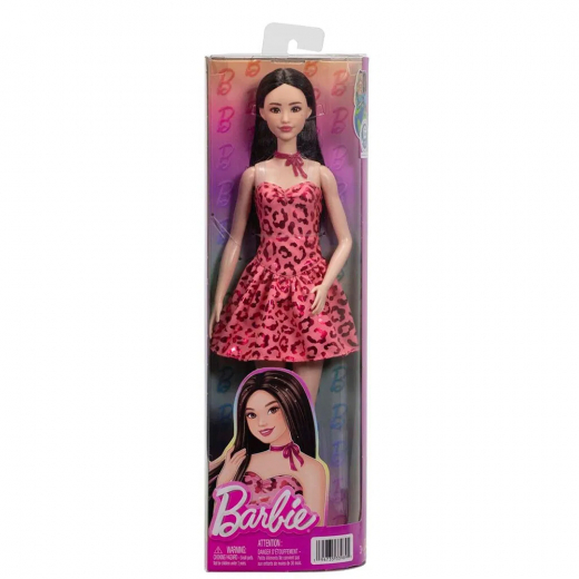 Barbie Fashionista Doll Pink Leopard Brunette i gruppen LEKSAKER / Barbie hos Spelexperten (960-2613)